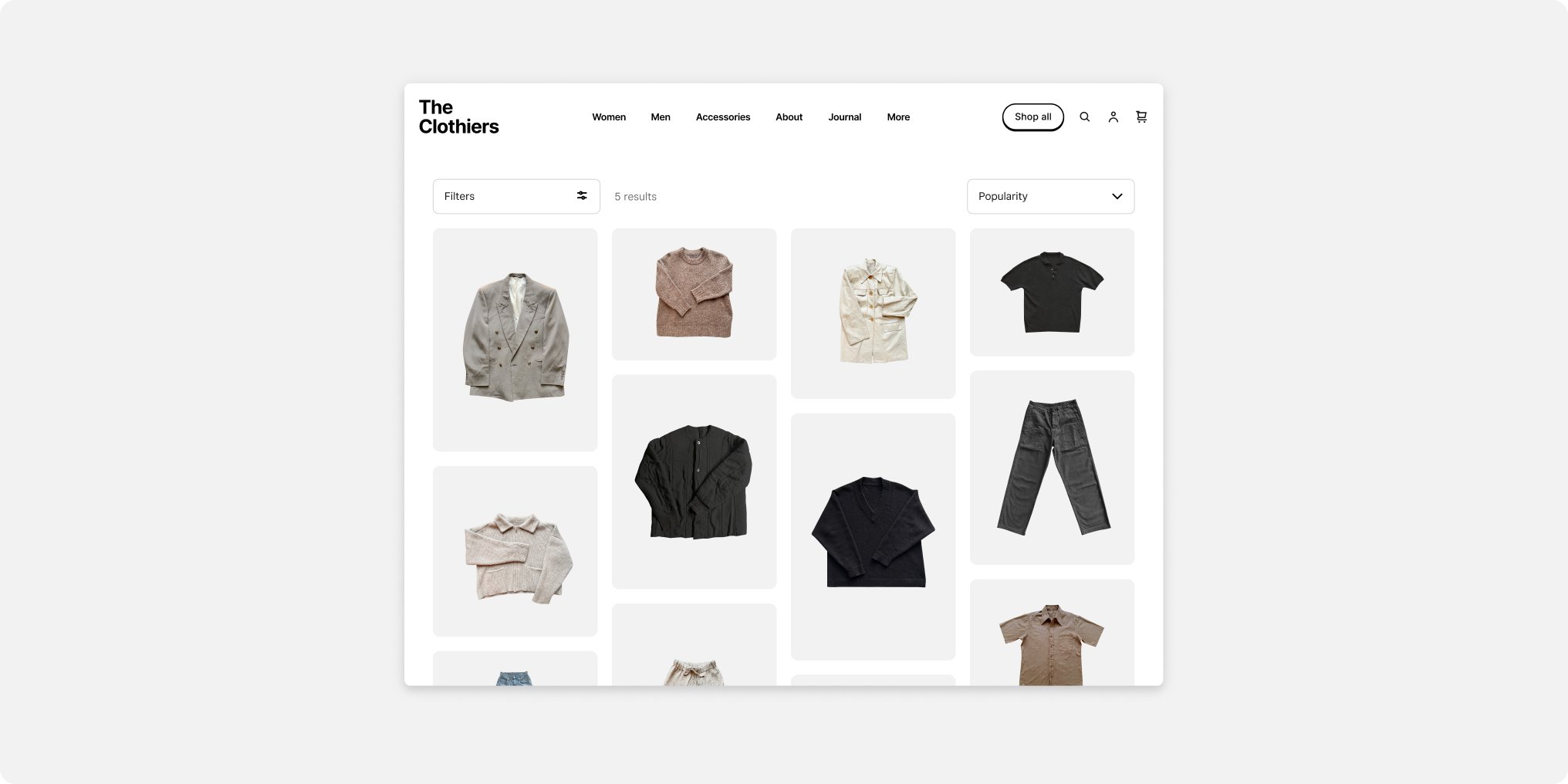 Square Online Shop All Mosaic Layout