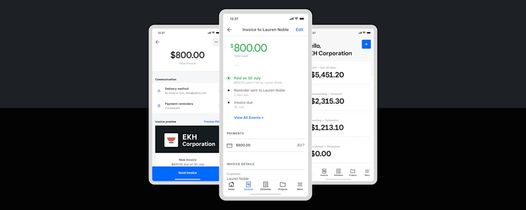 Invoices app hero preview