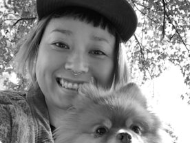 Photo of Mio Yoshigiwa and her dog