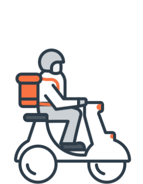 little human on a scooter