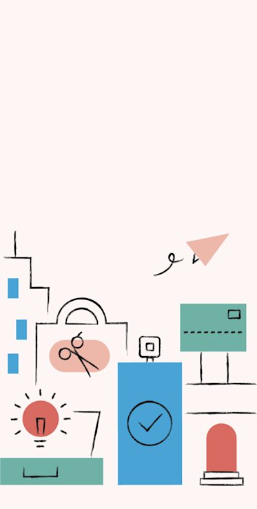 illustrated cityscape background image