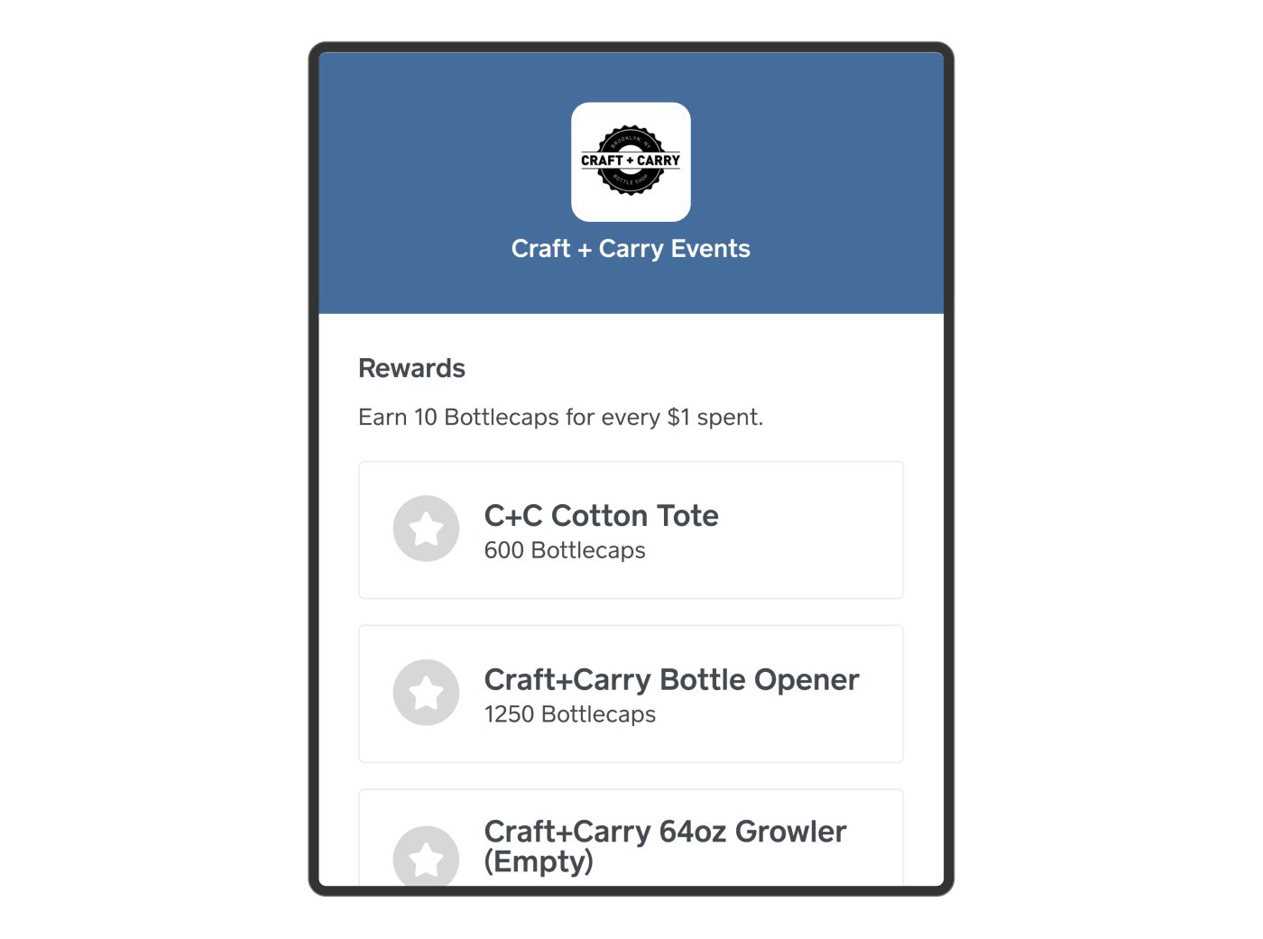 Craft + Carry Loyalty Program