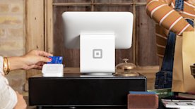 Photo of a Square Stand on a countertop in a retail store