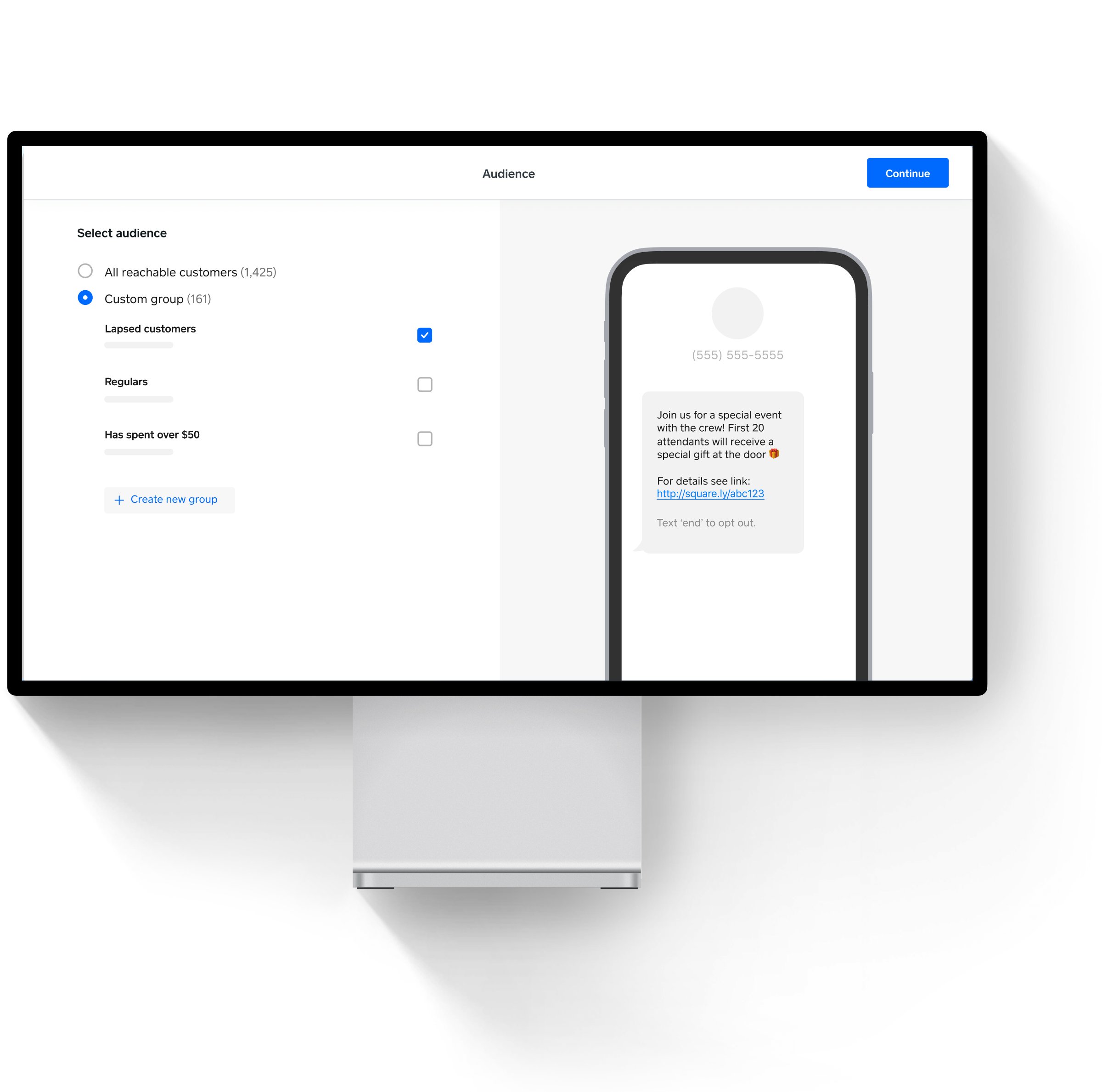 Audiencia de destino del marketing por mensaje de texto
