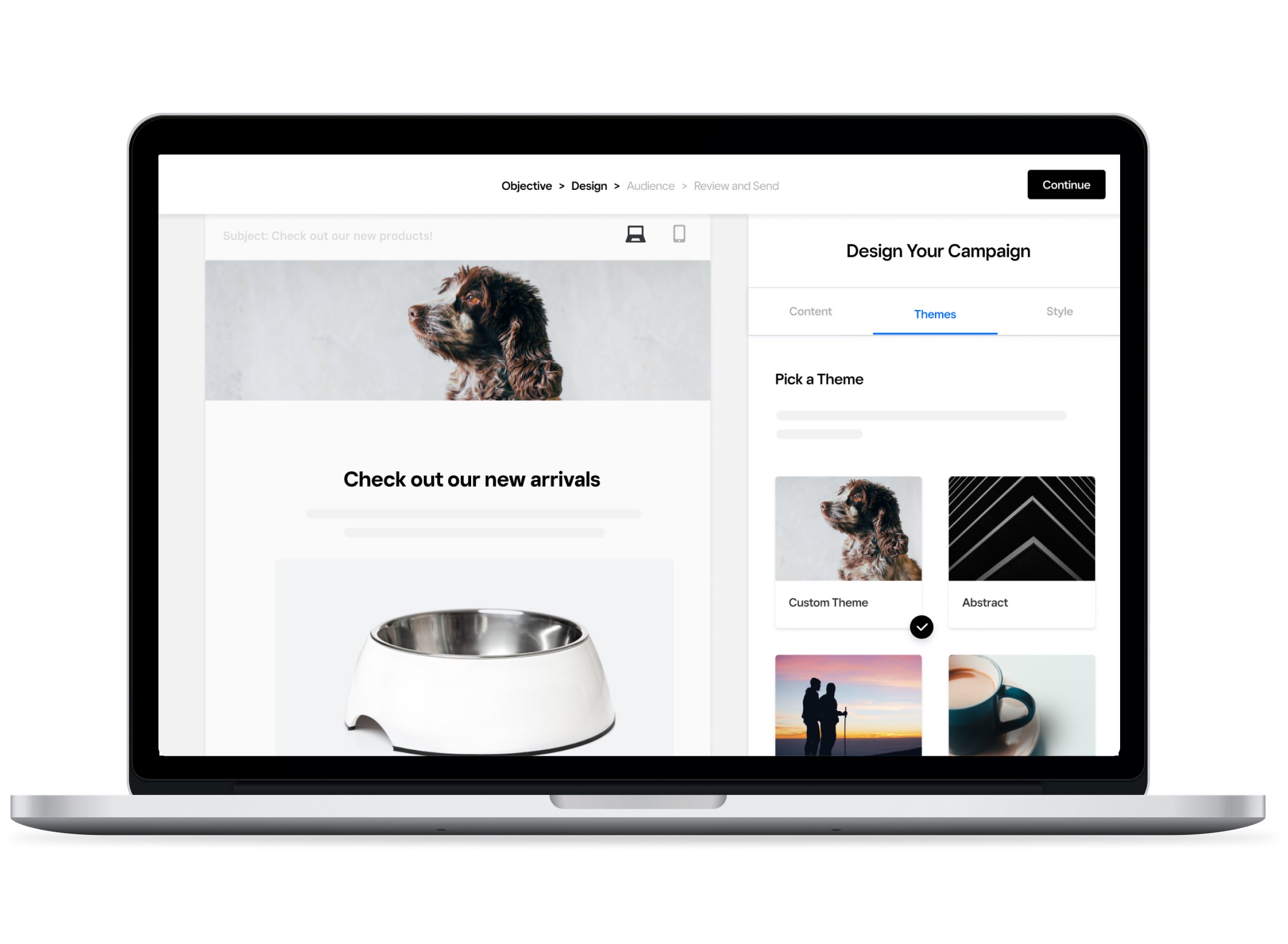 Campaña por correo electrónico de lanzamiento de producto