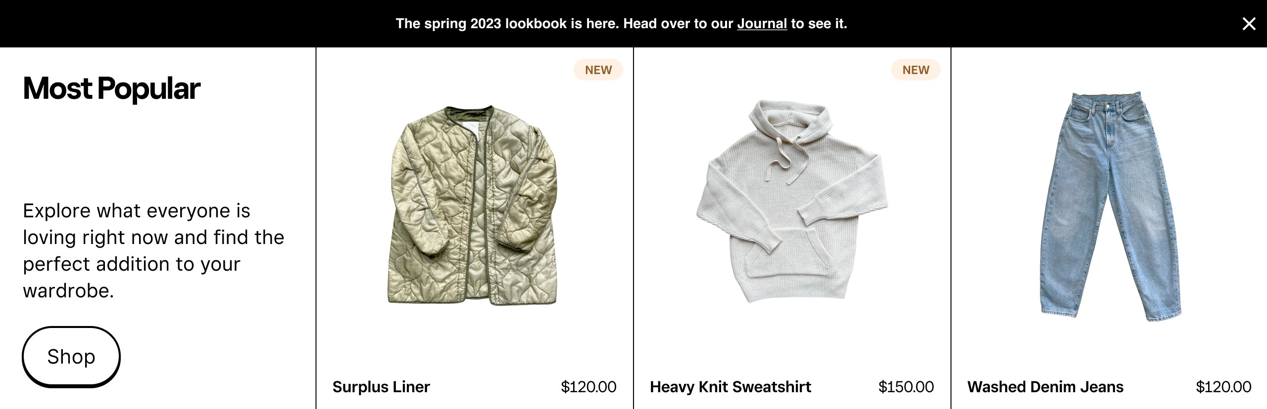 Square Online Featured Item Layouts