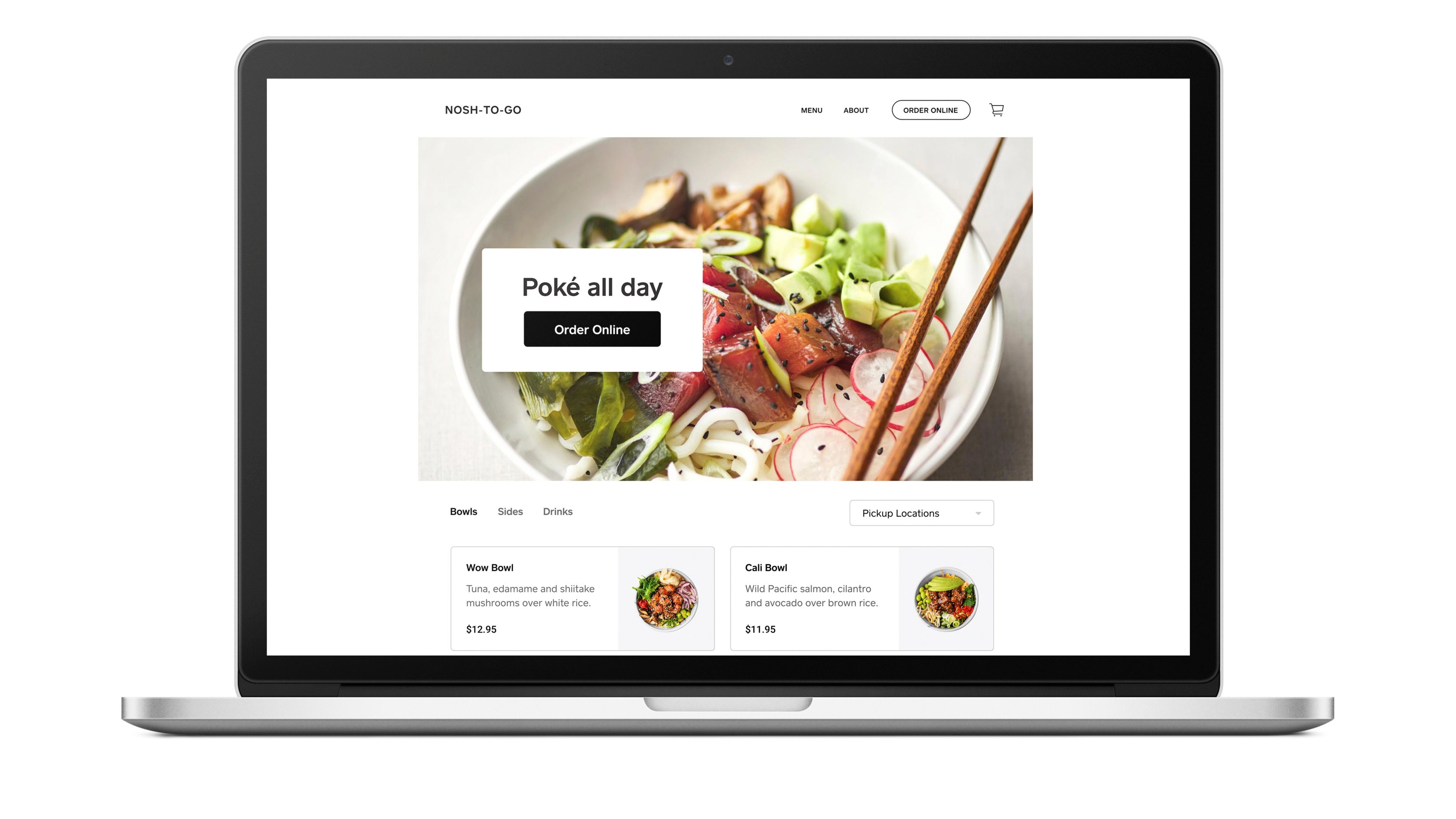 Restaurant online ordering page