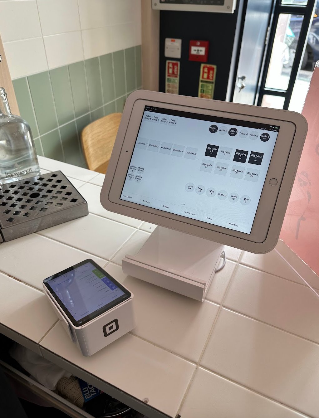 Picture of Square's point of sale inside Nomo restaurant
