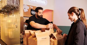 Customers outside Epicurean Trader shop