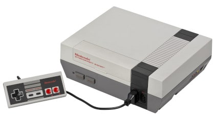 Nintendo Entertainment System console with controller
