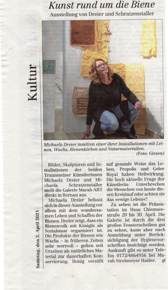 20210402 Pressse Kunst-rund-um-die-Biene Traunsteiner-Tagblatt