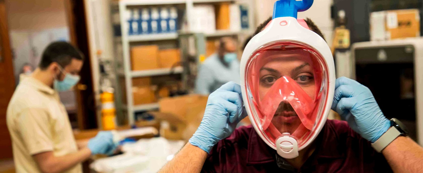 Engineers at QF partner university transform snorkeling masks to ventilators