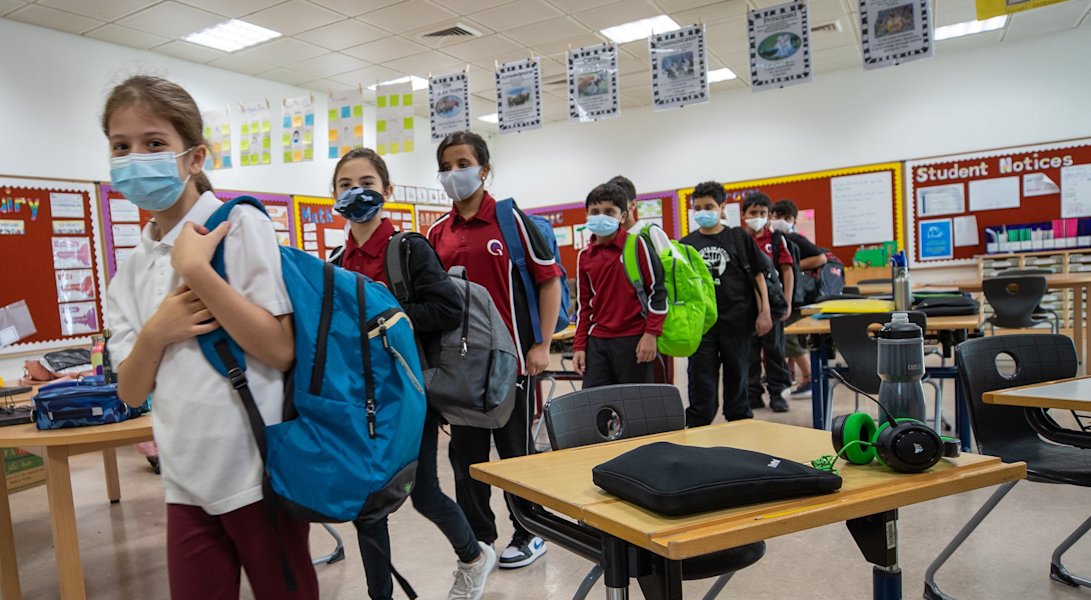 QF students share school supplies with Afghan refugees - QF - 003