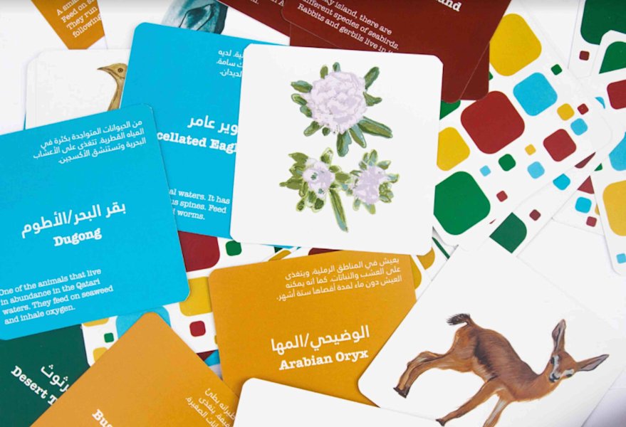 ‘Preserve’ is a card game which match cards of animals, plants, or historical places in Qatar with their correct name to help children discover Qatar’s culture and heritage - QF - 10