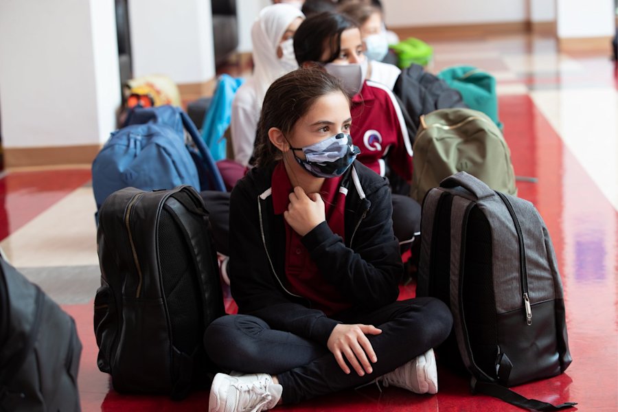 QF students share school supplies with Afghan refugees - QF - 06