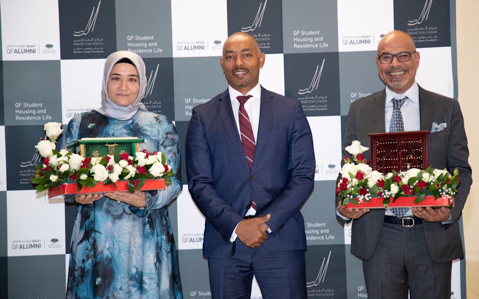 “I feel very connected with the calligraphy of Qur’anic scripture on the building,” says Education City Mosque calligraphy competitor - QF - 03