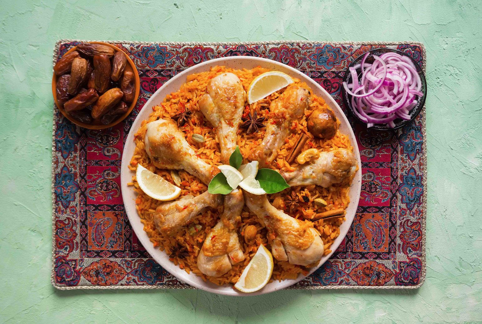 Qatari Chicken Majboos - national dish of Bahrain and Qatar. Arabic cuisine By Stanislav71 - QF - 02