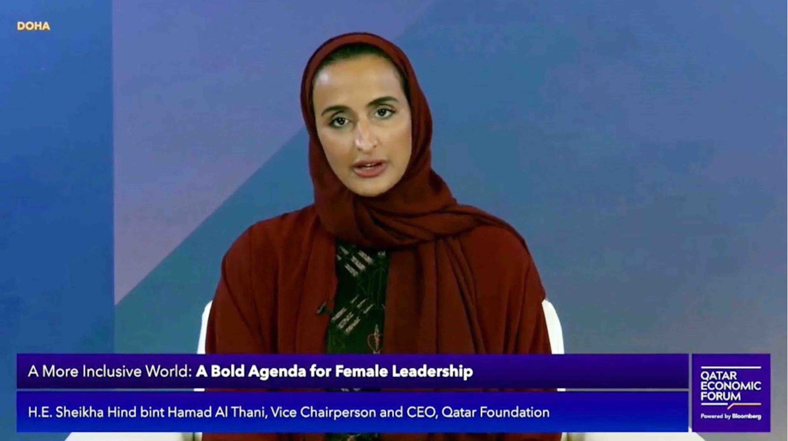 For women and society, work needs to change, Her Excellency Sheikha Hind tells Qatar Economic Forum - QF - 01