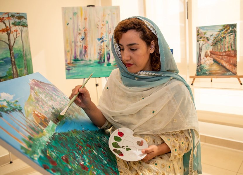 Not a day went by when I didn’t paint. Painting helped me find solace in otherwise difficult conditions. It helped me forget - QF - 03