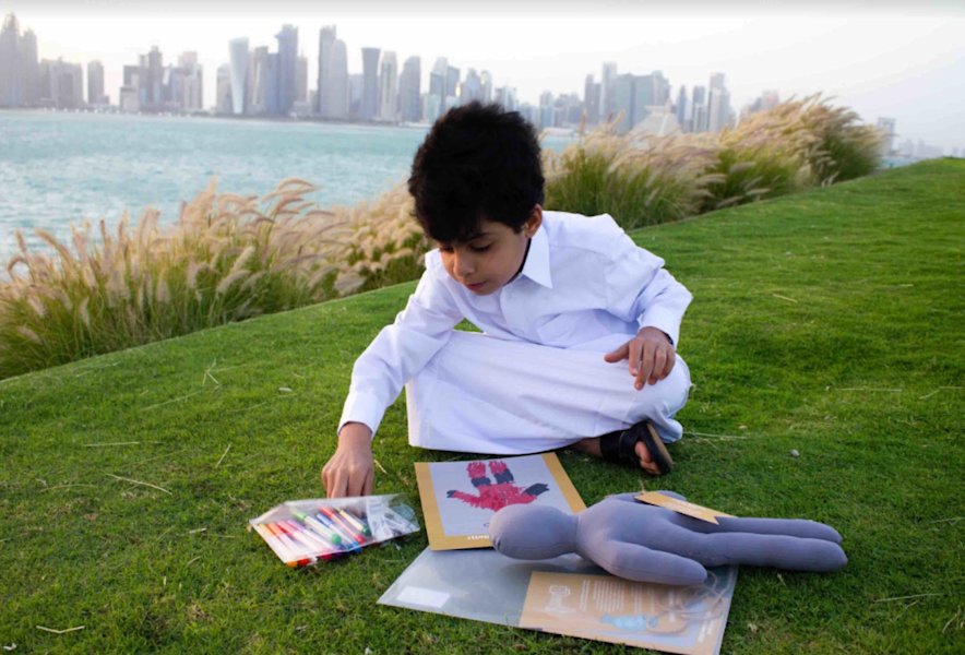 Al Muftah’s doll kit ‘Dream’ teaches allows children to create their own designs on the doll, and express their goals and aspirations - QF - 02