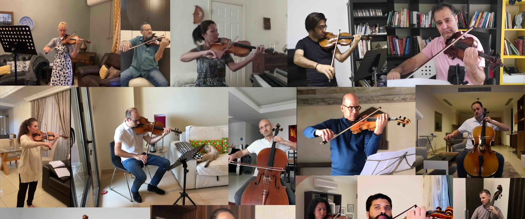 Qatar Philharmonic Orchestra’s ‘virtual’ performance drives home a coronavirus message