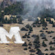 This image shows a large M on the side of Baldy Mountain on the Montana State University campus in Bozeman, Montana.