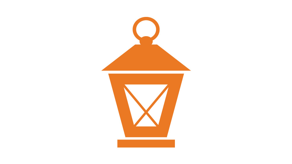 This image shows Shorelight's company logo: a traditional fishing-style lantern in orange.