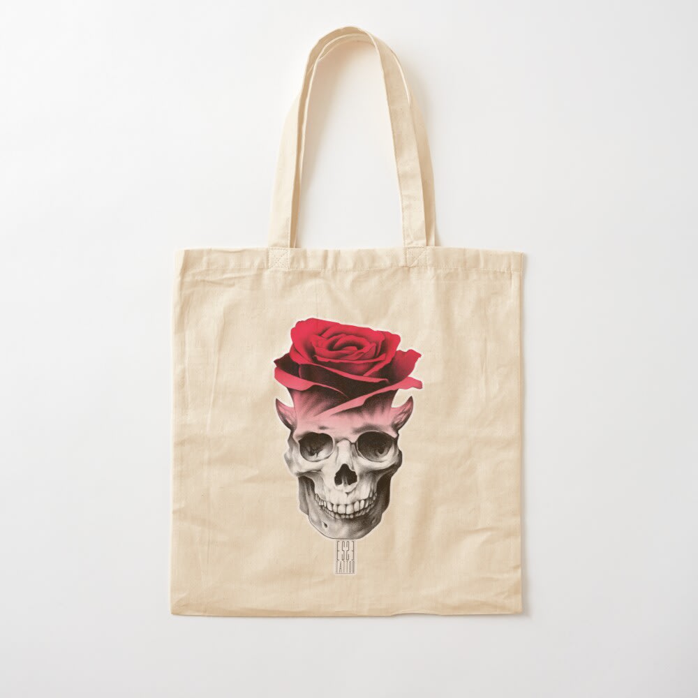 EsseTattoo Logo Cotton-Bag - Compact, easy to carry shopping bag with my Logo print on one side. 100% cotton