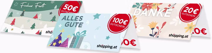 Geschenkgutscheine in farbenfrohen Designs für verschiedenste Anlässe online bestellen