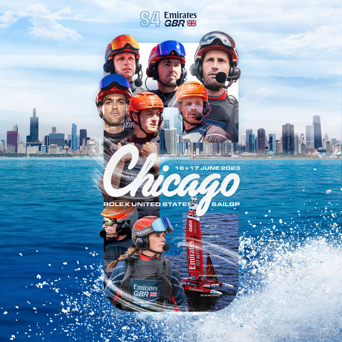 Rolex United States Sail Grand Prix | Chicago at Navy Pier | Season 4 | Emirates GBR | Asset