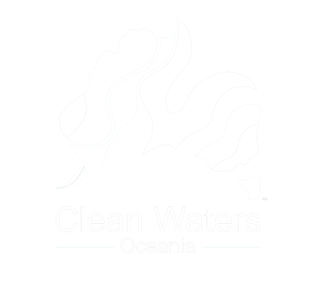 Clean Waters Oceania Logo White