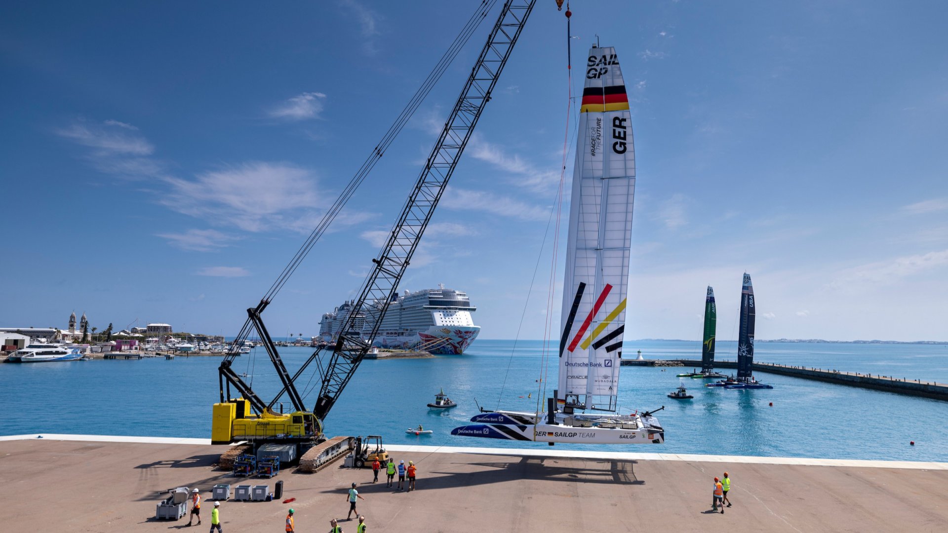 PHOTOS: SailGP arrives in Bermuda 