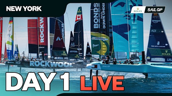 WATCH: Mubadala New York SailGP FULL REPLAY: Follow day 1 racing action from NYC
