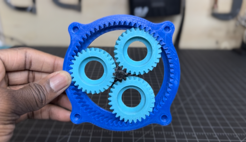 Planetary gears give good reductions without taking up too much space