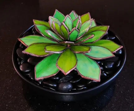 Stained glass succulent