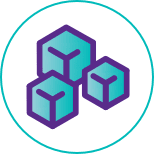 Three ice cubes icon