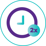 DAYBUE™ (trofinetide) is taken orally twice a day icon