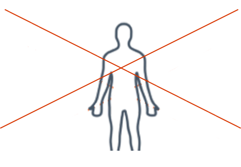 Don't portray the human body as an icon