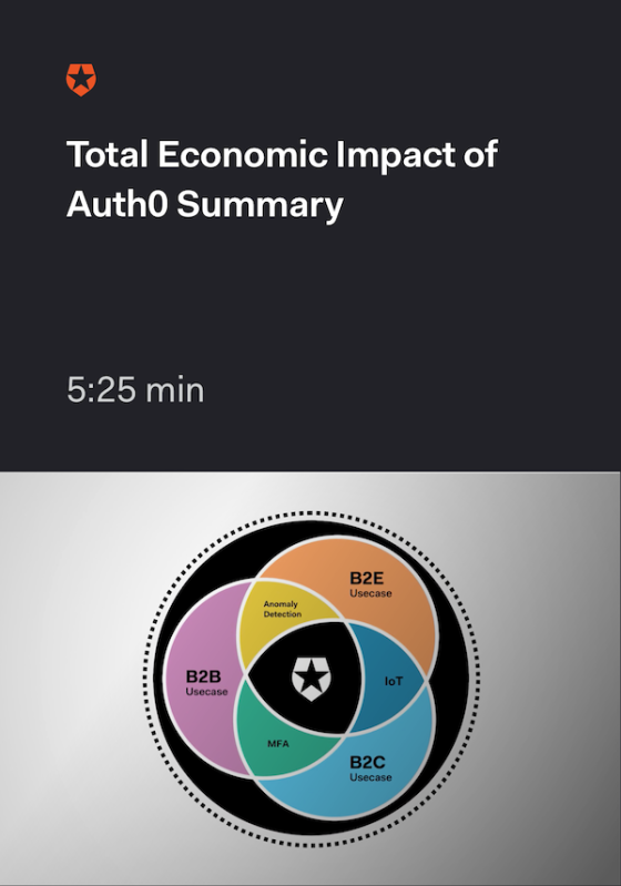 Forrester |  Total Economic Impact of Auth0 Webinar