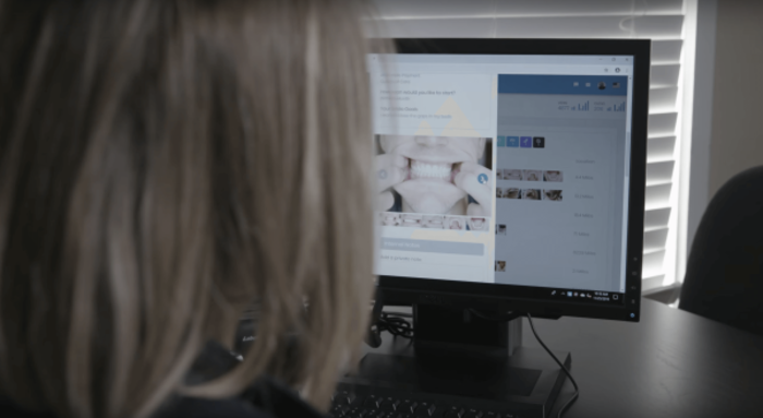 Dentist and dental providers return an online assessment and treatment plan