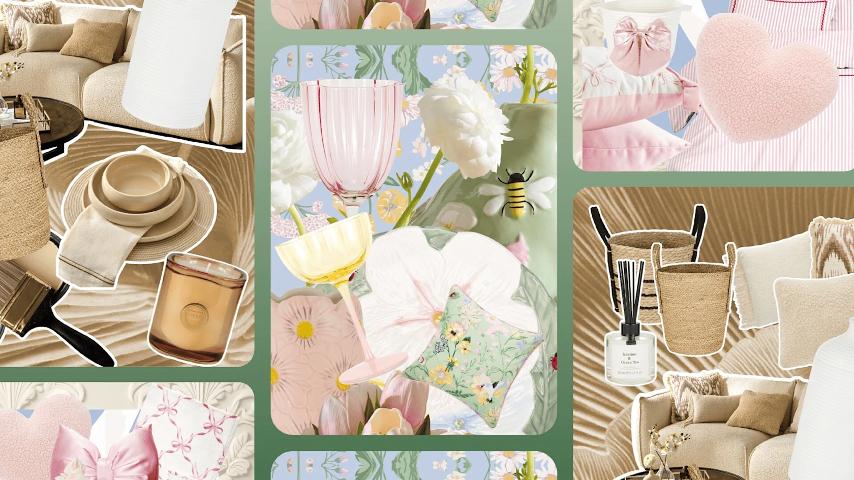 Collection of Primark homeware items created with inspiration from Pinterest trends