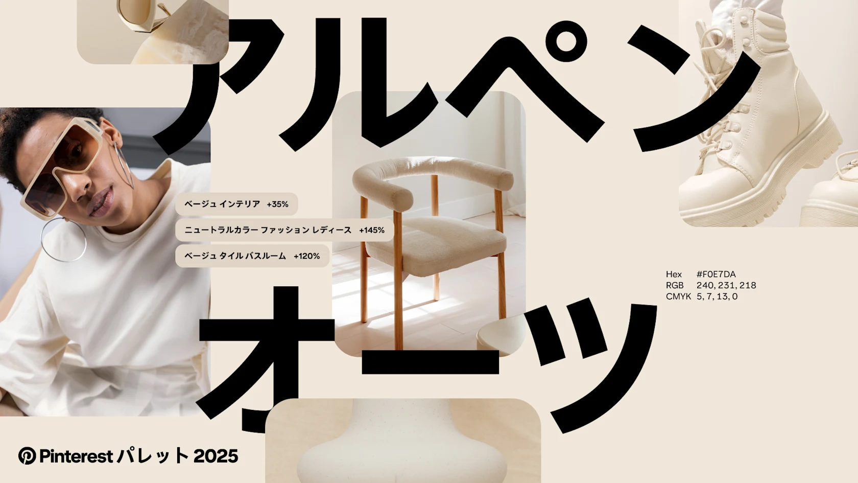 ベージュの画像と Pinterest 検索ワードに重ねられた「アルペンオーツ」の文字