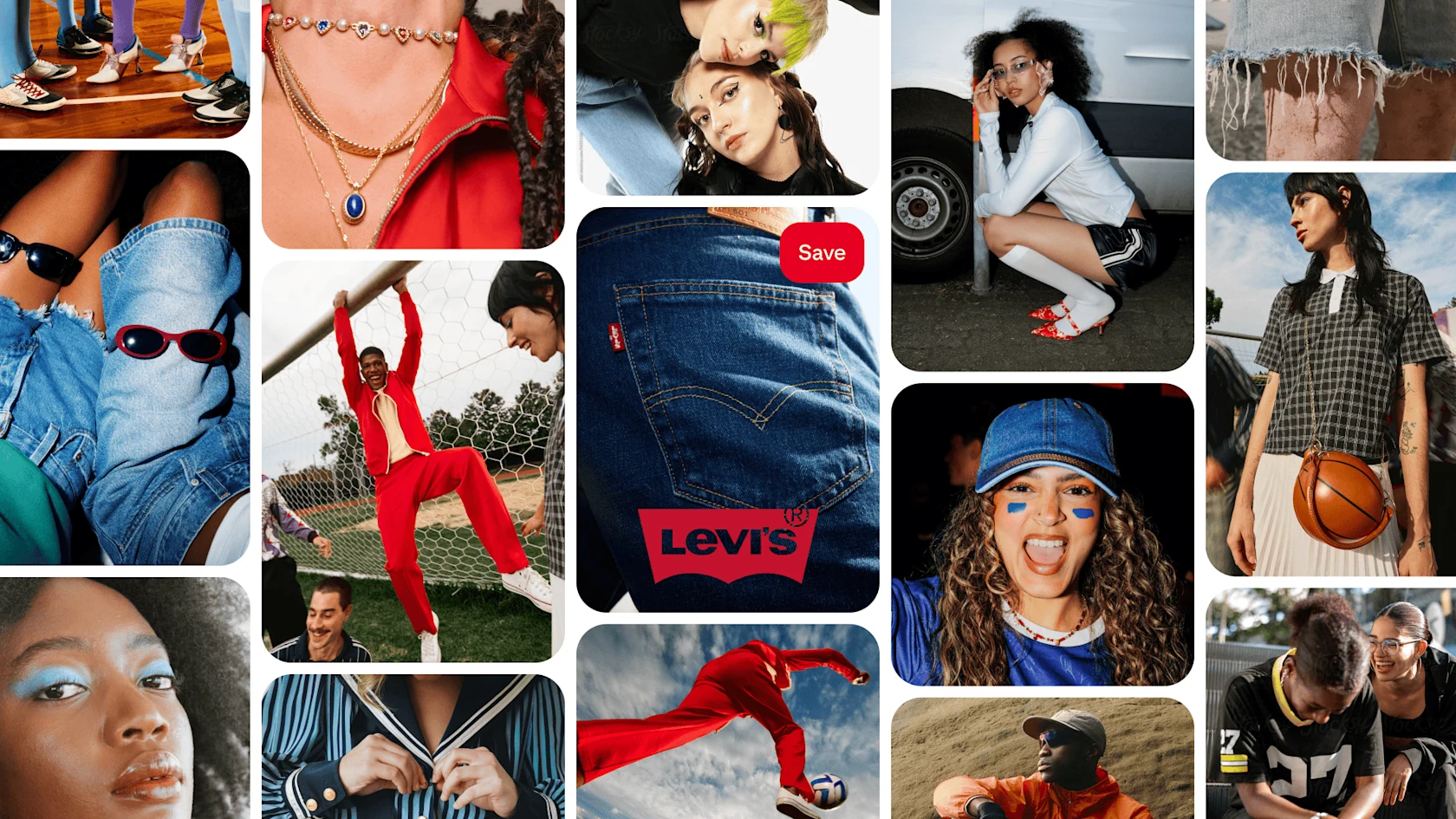 Vibrant collage of sporty and street style fashion, featuring people in football-inspired outfits, bold accessories, and colourful, dynamic summer looks.