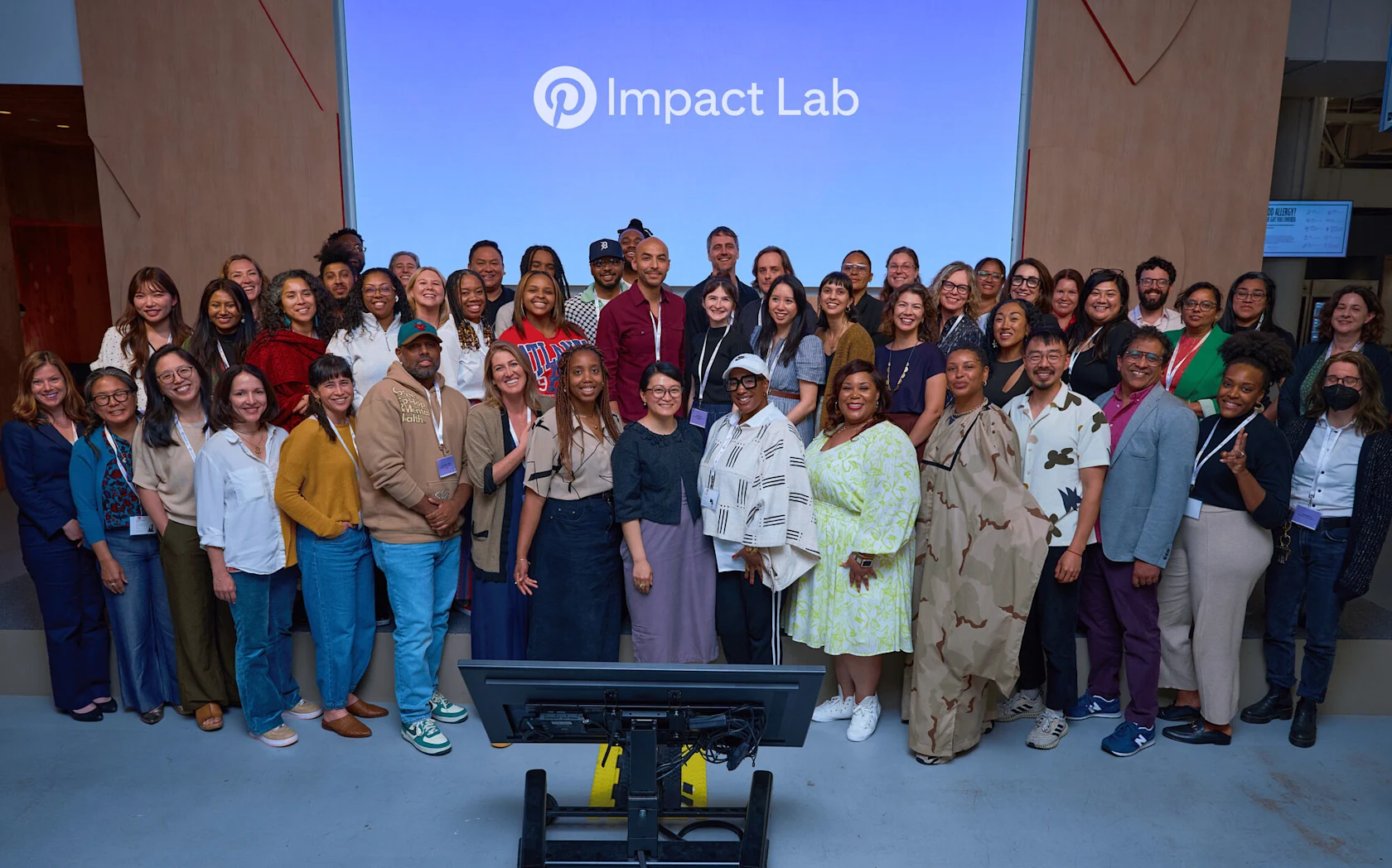The Pinterest Impact Lab’s 2025 cohort poses for a group photo