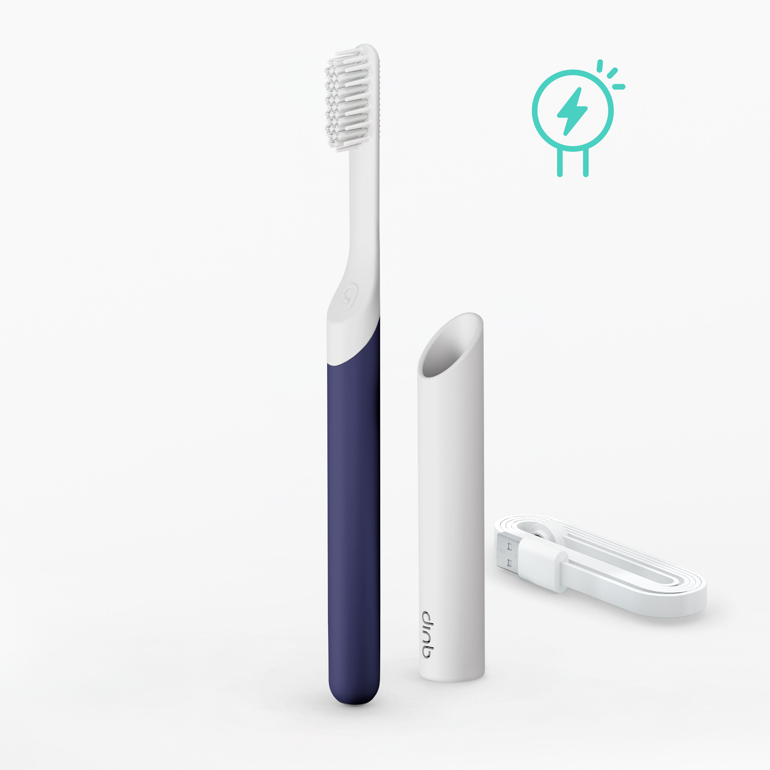 Rechargeable Midnight Blue Plastic Electric Toothbrush detail