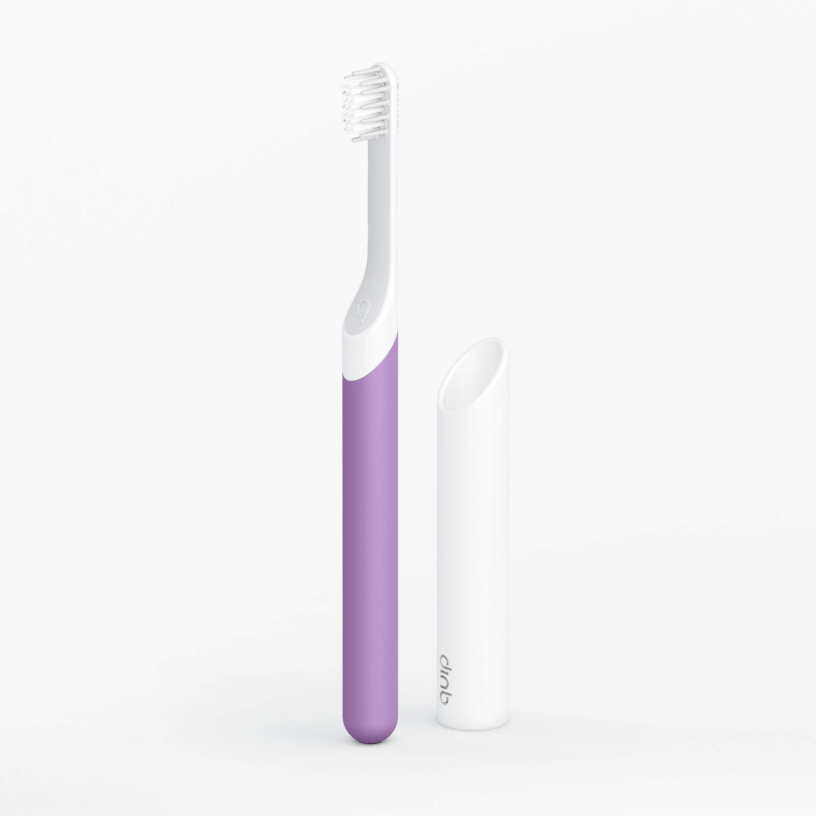 Kids Purple Rubber Electric Toothbrush detail