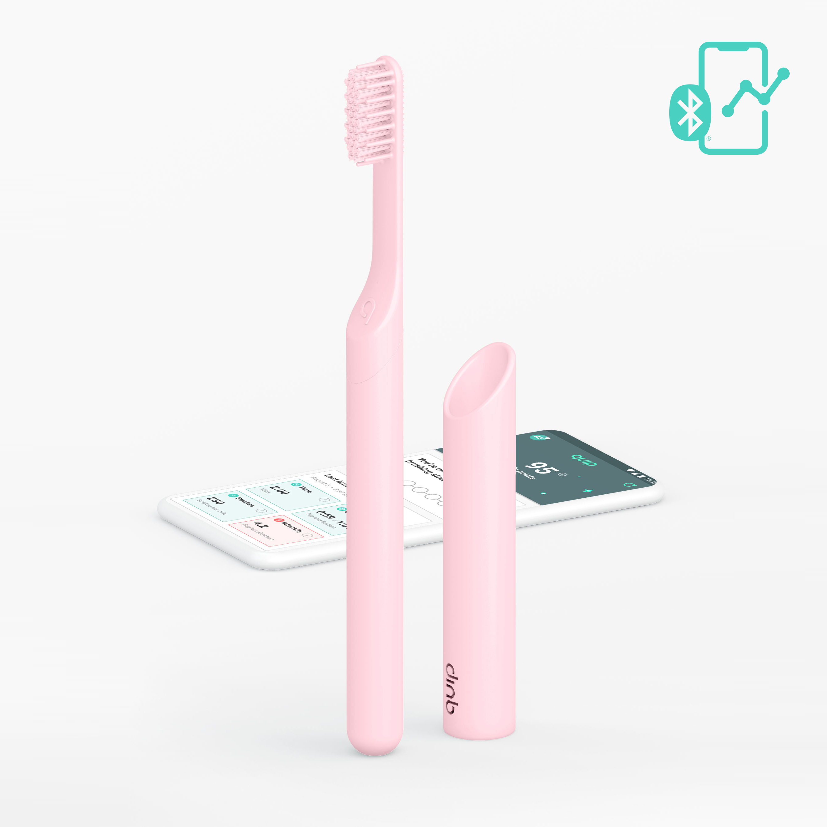 Smart All-Pink Electric Toothbrush detail