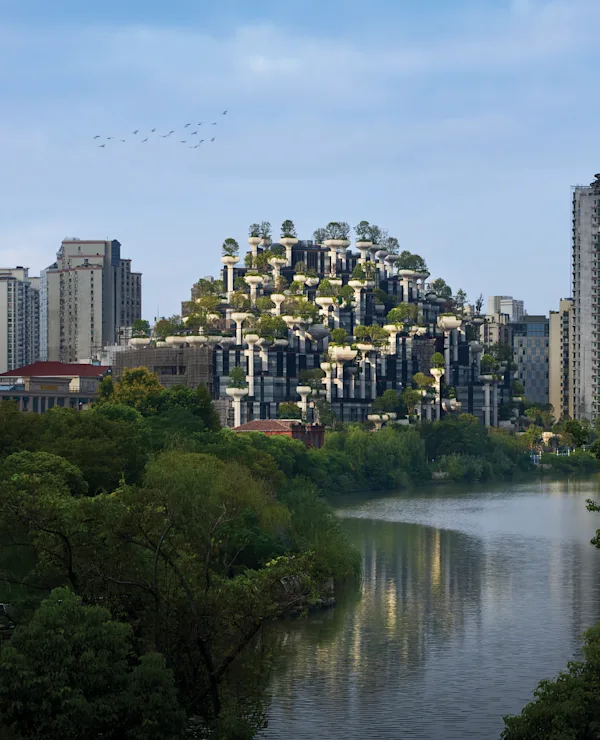 1000 Trees 天安千樹 (image courtesy of Heatherwick Studio; photography: Qingyan Zhu)