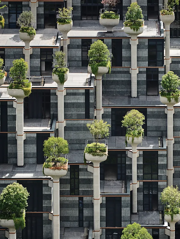 1000 Trees, Shanghai 上海天安千樹 (image courtesy of Heatherwick Studio; photography: Qingyan Zhu)