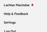 Red dot for function reminder